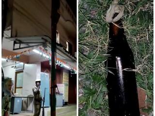 Petrol bomb hurled at bjp office and clothes shop in Coimbatore BJP Office : கோவை : பாஜக அலுவலகத்தின் மீதும் துணிக்கடையின் மீதும் பெட்ரோல் குண்டு வீச்சு  காவல்துறையினர் விசாரணை