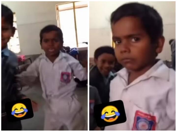 student was singing a song in a funny way in his classroom in school in Funny Viral Video Video: स्कूल में फनी अंदाज में गाना गाते दिखा छात्र, यूजर्स ने लिए मजे