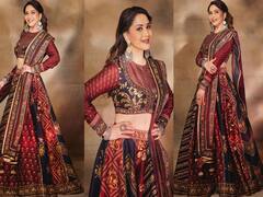 Madhuri Dixit Pics: लहंगा-चोली में माधुरी दीक्षित ने गिराईं बिजलियां, फोटो में खूबसूरती देख आप भी कहेंगे-'क्या बात'