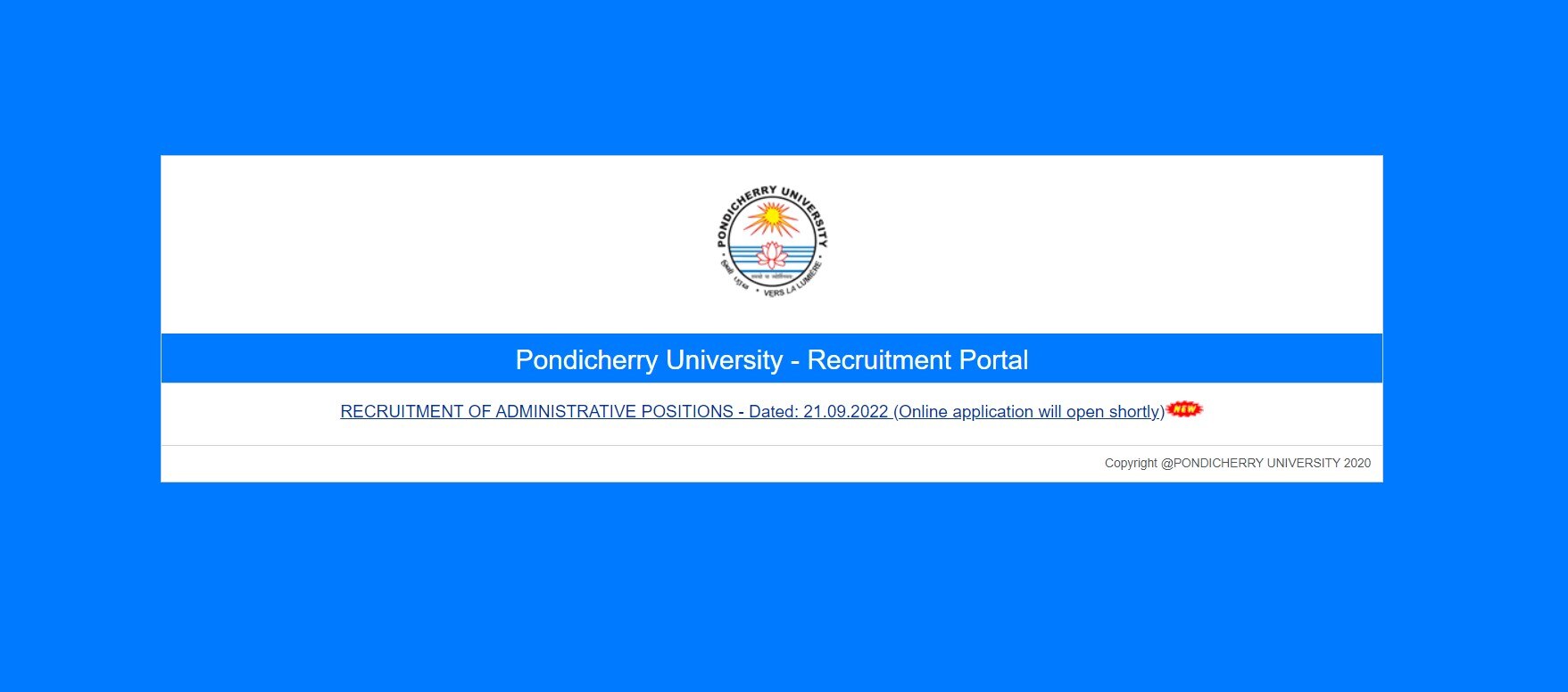 Pondicherry University Jobs: பாண்டிச்சேரி பல்கலைக்கழகத்தின் வேலைவாய்ப்பு; ஆன்லைனின் விண்ணப்பிக்க நாளையே கடைசி நாள்!