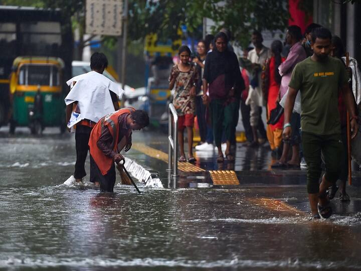 They said waterlogging was also reported from the AIIMS flyover, stretch between Rajdhani Park to Mundka, Nigambodh Ghat, near Mayapuri flyover among others. (Image: PTI)