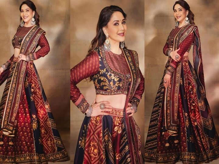 Madhuri Dixit Pics: બૉલીવુડ એક્ટ્રેસ માધુરી દિક્ષિત ફિલ્મ 'મજા મા'થી જલદી ઓટીટી પર આવી રહી છે. એક્ટ્રેસ આજકાલ ફિલ્મની પ્રમૉશનમાં વ્યસ્ત છે,