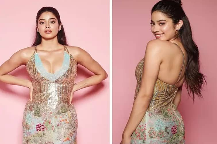 New photoshoot pics viral of janhvi kapoor with deep neck orange dress Photos: જ્હાન્વીનું બૉડીકૉન ડ્રેસમાં સેક્સી ફોટોશૂટ, ઓરેન્જ લૂકમાં આપ્યા આવા પૉઝ, જુઓ..........