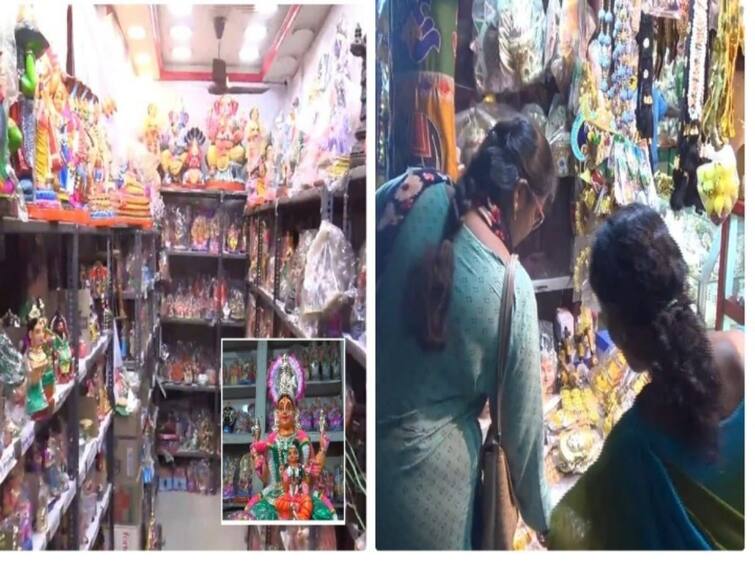 Nellai : Navaratri festival is about to start kolu dolls sales TNN நெல்லை : தொடங்கவிருக்கும் நவராத்திரி திருவிழா.... களைகட்டும் கொலு பொம்மைகள் விற்பனை...!