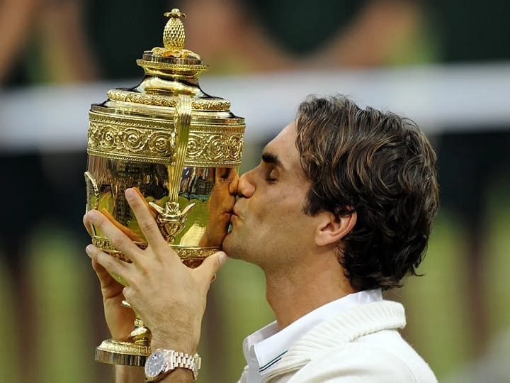 Roger Federer Retires career Records Stats Facts achievements milestones Grand Slams Roger Federer Retires: सबसे लंबे वक्त तक नंबर-1 रैंकिंग, विंबलडन जीतने में भी टॉप पर, ये हैं फेडरर के 10 बड़े रिकॉर्ड्स