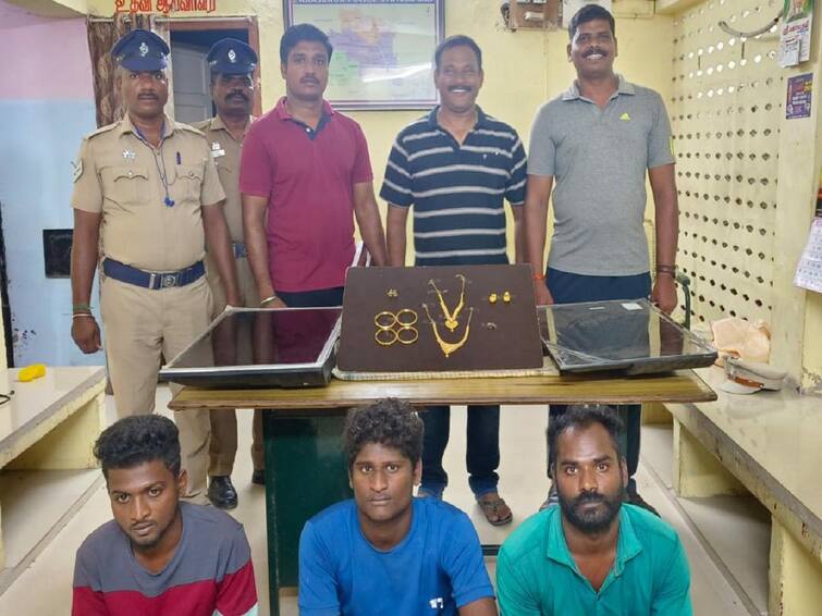 Crime  3 youths arrested for breaking into a house near Senchi  16 pounds of jewellery, LED TV seized Crime : செஞ்சி: வீடு புகுந்து திருடிய 3 வாலிபர்கள் கைது:  16 பவுன் நகைகள், LED டி.வி பறிமுதல் - சிக்கியது எப்படி?