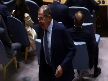 Watch The moment Russian foreign minister walked out of UN meet Russia - Ukraine War : ஐ.நா.வில் புதினை விமர்சித்த அமெரிக்கா...! கோபத்தில் வெளிநடப்பு செய்த ரஷ்ய அமைச்சர்