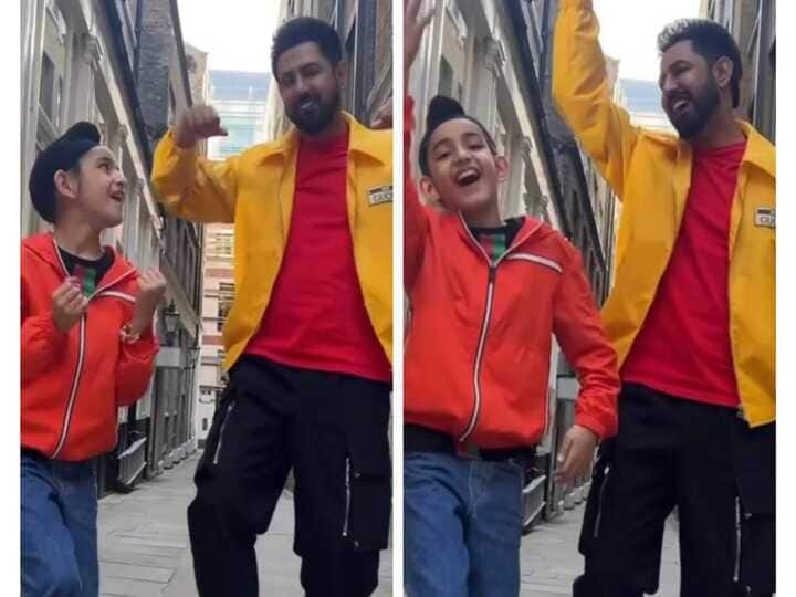 punjabi singer and actor gippy grewal dances with his son shinda grewal on nawa nawa pyar fans shower father son duo with love Gippy Grewal Shinda Grewal: ਗਿੱਪੀ ਗਰੇਵਾਲ ਨੇ ਪੁੱਤਰ ਸ਼ਿੰਦੇ ਨਾਲ ਕੀਤਾ ਜ਼ਬਰਦਸਤ ਡਾਂਸ, ਦਰਸ਼ਕ ਨੂੰ ਪਸੰਦ ਆ ਰਿਹਾ ਵੀਡੀਓ