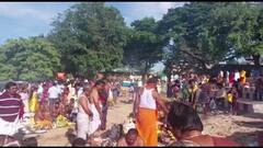 மஹாளய அமாவாசை......ஒகேனக்கல்லில் முன்னோர்களுக்கு தர்ப்பணம்... குவிந்த மக்கள்