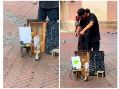 सड़क किनारे पेंटिंग करते नजर आई कठपुतली, वीडियो देख हैरान रह गए यूजर्स