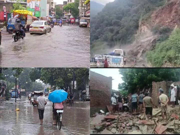 India Weather IMD Rainfall in UP Waterlogging Landslide in Uttarakhand Himachal Pradesh Rain Rainfall: मैदान से लेकर पहाड़ तक आफत की बारिश, कानपुर में मकान जमींदोज, हिमाचल के चंबा में सैलाब में बहे लोग हाल