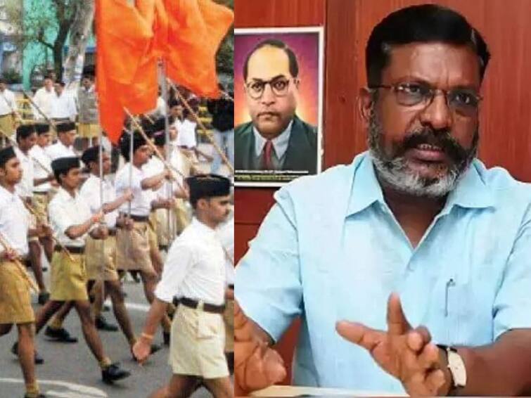 RSS Rally in Tamil Nadu Thirumavalavan Filed Petition in Chennai High Court to withdraw Permission Given to RSS rally in TN RSS Rally: ஆர்.எஸ்.எஸ் பேரணிக்கு அனுமதி அளித்ததை திரும்பப்பெற வேண்டும் - திருமாவளவன் எம்.பி மனுதாக்கல்..