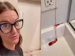 Viral Video: ਬਾਥਰੂਮ ਦੀ ਕੰਧ 'ਚੋਂ ਰਿਸਣ ਲੱਗਾ 'ਖੂਨ'! ਡਰਾਉਣਾ ਸੀਨ ਦੇਖ ਕੇ ਘਬਰਾ ਗਈ ਔਰਤ