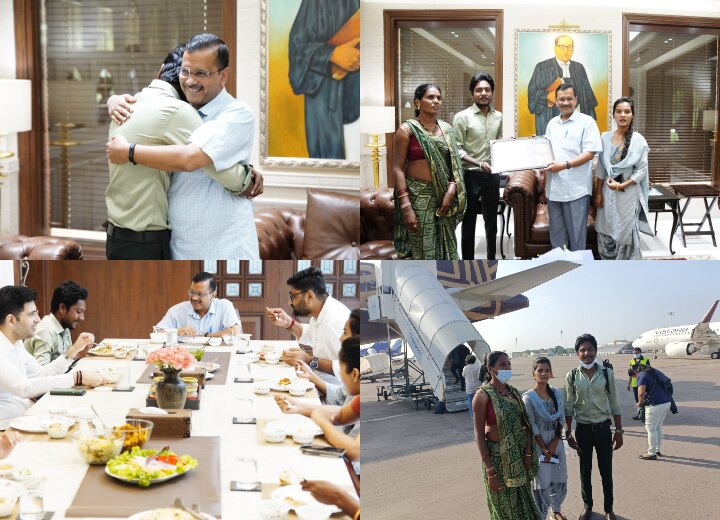 Delhi AAP Welcomes Harsh Solanki Who Came From Gujarat They Family Took  Lunch With CM Arvind Kejriwal | Harsh Solanki Family: गुजरात से दिल्ली आए  हर्ष सोलंकी का AAP ने किया स्वागत,