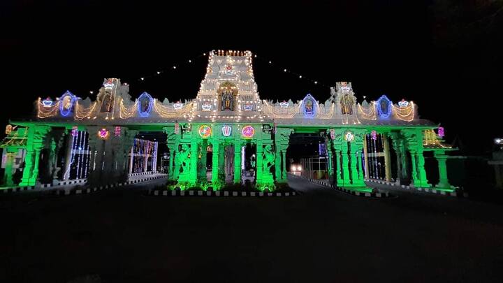 తిరుమలలో విద్యుత్ దీపాల అలంకరణ