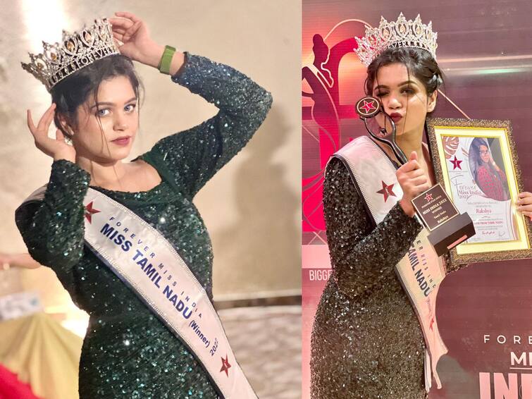 Chengalpattu Women Rakshaya Laborer Daughter Won Miss Tamilnadu Title TNN Miss Tamilnadu: சாதித்து காட்டிய  கூலித் தொழிலாளியின் மகள்.. மிஸ் தமிழ்நாடு பட்டத்தை வென்ற ரக்‌ஷயா