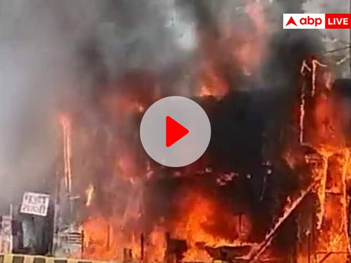 Madhya Pradesh Fire in kitchen of hotel in Indore ANN Indore Hotel Fire: इंदौर में होटल के कीचन में लगी भीषण आग, जान बचाकर भागे ग्राहक, सामने आया डरावना वीडियो