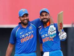 Watch video : வேற வெலவ் செலிபிரேஷன்..! படிக்கட்டிலே வெற்றியை கொண்டாடிய கோலி - ரோகித்..!