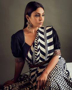 ब्लॅक अँड व्हाईट साडीमध्ये दिसतेय खास; शेफाली शाहचे फोटो पाहून चाहते म्हणाले 'झक्कास'