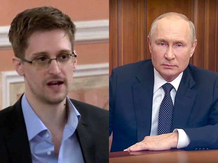 Ukraine Russia War Vladimir Putin granted citizenship to former spy Edward Snowden Edward Snowden Citizenship: एडवर्ड स्नोडेन को मिली रूस की नागरिकता, व्लादिमीर पुतिन ने अमेरिका को दिया जवाब