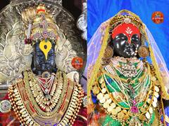 In Pics : नवरात्रीला आज रुक्मिणीमातेला मारवाडी पोशाख तर विठुराया नटला पारंपरिक हिरेजडित दागिन्यात