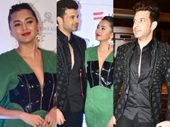 Tejasswi Karan Pics: ग्लैमरस अंदाज में दिखे तेजस्वी प्रकाश और करण कुंद्रा, अवॉर्ड फंक्शन में लाइमलाइट ले गई लव बर्ड्स की कैमिस्ट्री