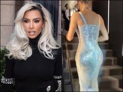 किम कार्दशियन ने पहनी इतनी टाइट ड्रेस कि चलना भी हुआ मुश्किल, कूद-कूदकर चढ़ीं सीढ़ियां...देखें मज़ेदार वीडियो