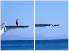 92 साल की उम्र में शख्स ने लगाई हैरतअंगेज डाइव, हिम्मत के कायल हो जाएंगे आप