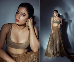 Rashmika Mandanna : 'नॅशनल क्रश' रश्मिकाचा 'गोल्डन' लूक, ग्लॅमरस फोटो चर्चेत