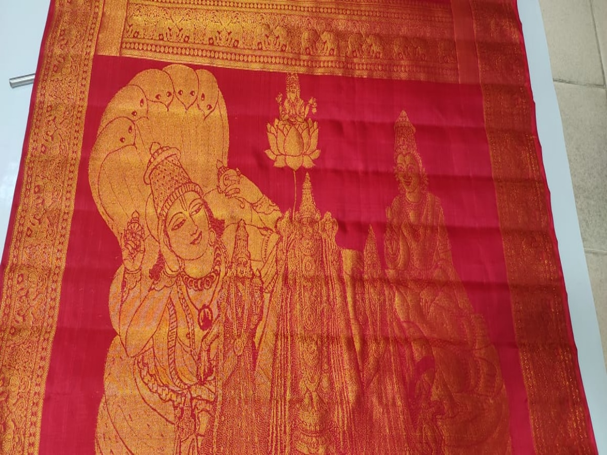 Kanchipuram Saree : 427 பெருமாள் முகங்கள்.. காஞ்சிபுரத்தில் இருந்து திருப்பதிக்கு செல்கிறது காஞ்சி பட்டு.. சுவாரஸ்ய பின்னணி..