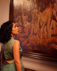 Sobhita Dhulipala Looks Ravishing In An Olive Green Saree For Ponniyin Selvan Promotions, See PICS