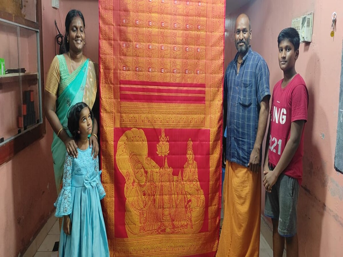 Kanchipuram Saree : 427 பெருமாள் முகங்கள்.. காஞ்சிபுரத்தில் இருந்து திருப்பதிக்கு செல்கிறது காஞ்சி பட்டு.. சுவாரஸ்ய பின்னணி..