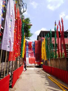 Durga Puja 2022 : ব্যস্ত জিটি রোডের ধারে মনাস্ট্রির শান্তি, নবান্নর অদূরে নজর কাড়তে তৈরি নতুনপল্লি সর্বজনীন