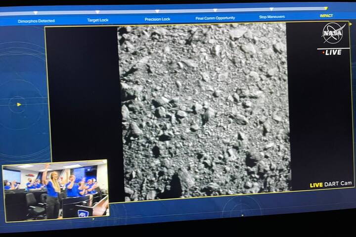 भारतीय वेळेनुसार, 27 सप्टेंबर 2022 रोजी पहाटे 4.45 वाजता डार्ट अंतराळयानाची डायमॅारफस (Dimorphos) ॲस्ट्रॅायडसोबत टक्कर झाली. यामध्ये नासाचं अंतराळयान नष्ट झालं आहे. पण ॲस्ट्रॅायडचा वेग आणि कक्षा बदलण्यात नासाला यश आलं आहे. नासानं ही ऐतिहासिक कामगिरी केली आहे.