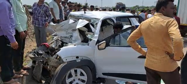 Bhavnagar Accident : કાર અને આઇસર વચ્ચે ગમખ્વાર અકસ્માત, 4 લોકોના મોત