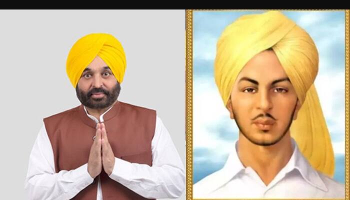 CM Bhagwant Mann Tweet on the birth anniversary of Shaheed-e-Azam Bhagat Singh ਸੀਐਮ ਭਗਵੰਤ ਮਾਨ ਨੇ ਸ਼ਹੀਦ-ਏ-ਆਜ਼ਮ ਭਗਤ ਸਿੰਘ ਦੇ ਜਨਮ ਦਿਹਾੜੇ 'ਤੇ ਕੀਤਾ ਟਵੀਟ, ਕਿਹਾ, 'ਇਨਕਲਾਬੀ ਰੂਹ ਨੂੰ ਸੀਸ ਝੁਕਾ ਪ੍ਰਣਾਮ'