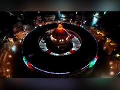 PHOTO : ड्रोन कॅमेऱ्यातून टिपलेली गंजगोलाईची आकर्षक रोषणाई