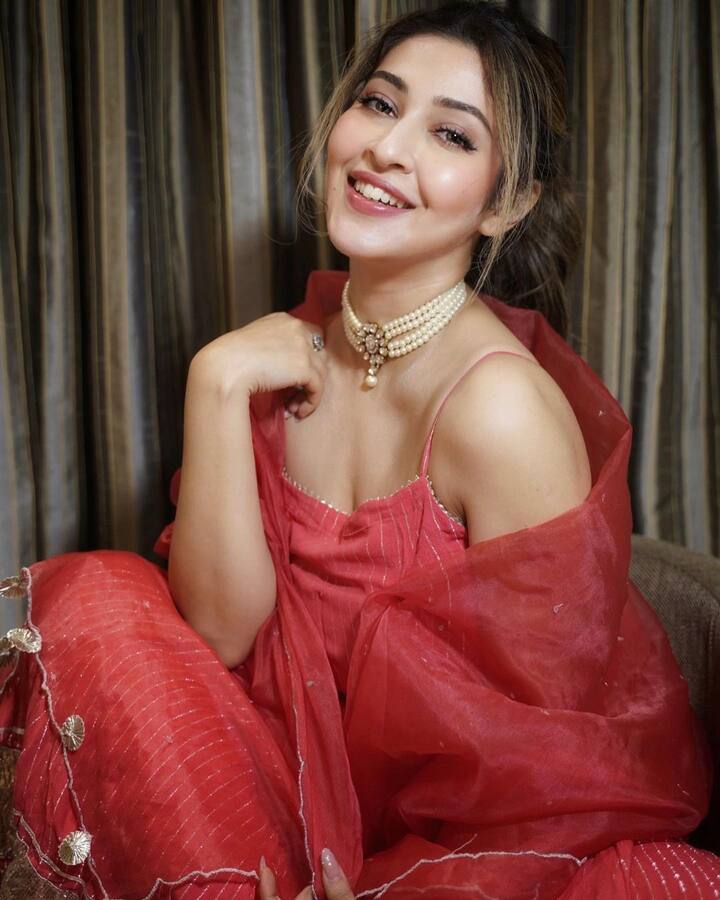 हाल ही में सोनारिका भदौरिया ने सोशल मीडिया पर अपनी कुछ तस्वीरें शेयर की हैं. इन तस्वीरों में एक्ट्रेस रेड अनारकली सूट पहने दिखाई दे रही हैं.