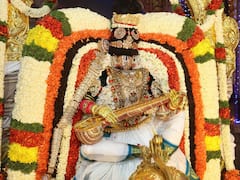 హంస వాహనంపై స‌ర‌స్వతి అలంకారంలో శ్రీ‌ మలయప్ప స్వామి