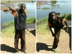 इंसान है या रबर, शरीर को अजीबोगरीब अंदाज में मोड़ते हुए नहीं हुआ दर्द