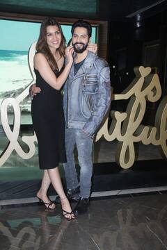 Bhediya: 'ट्रेलर रिलीज डेट अनाउसमेंट इवेंट में कृति सेनन का दिखा ग्लैमरस अवतार, डेनिम आउटफिट में हैंडसम दिखे वरुण