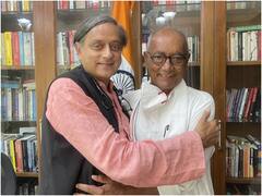 कांग्रेस अध्यक्ष चुनाव: शशि थरूर से मिले दिग्विजय सिंह, बोले- 'कोई भी जीते, जीत कांग्रेस की होगी'