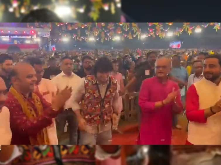 Navratri 2022: Neeraj Chopra Performs Garba At Event In Vadodara, Watch Video Neeraj Chopra: वाह, लय भारी! गोल्डन बॉय नीरज चोप्रा चाहत्यांसोबत खेळतोय गरबा; पाहा व्हिडिओ