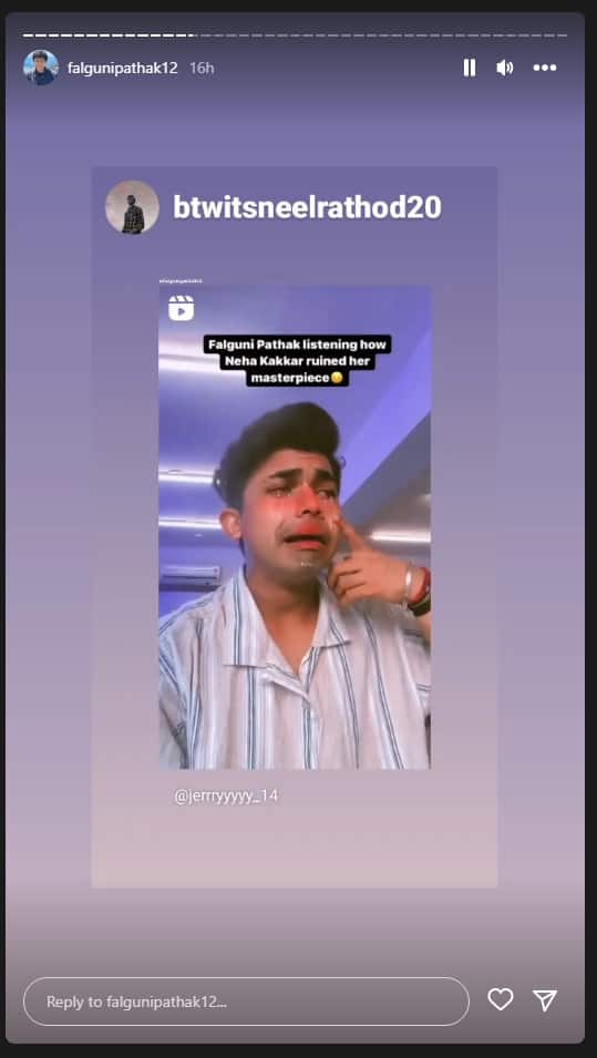 Neha Kakkar और फाल्गुनी पाठक का नहीं हुआ पैचअप, शेयर किया खून की उल्टी वाला मीम