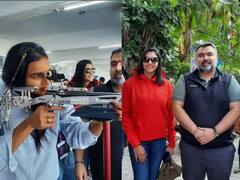 National Games 2022: પીવી સિંધુએ રાઈફલ પર હાથ અજમાવ્યો, જુઓ ભારતના સ્ટાર ખેલાડીઓની ગુજરાત મુલાકાતની ખાસ તસવીરો