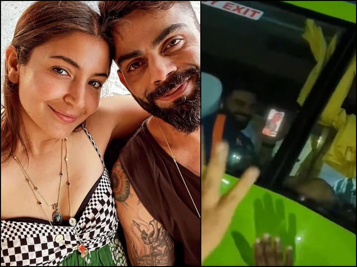 virat kohli was on video call with wife anushka sharma shows to fans after india vs south africa match Anushka Sharma के साथ वीडियो कॉल पर थे विराट कोहली, फैंस को मोबाइल दिखाते ही वायरल हो गया वीडियो