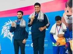 PHOTO : राष्ट्रीय क्रीडा स्पर्धेत नेमबाज रुद्रांक्ष पाटीलला सुवर्णपदक