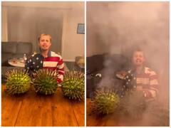 गांजे से भरी 150 सिगरेट एक साथ पीने लगा ये आदमी, होश उड़ा देगा वीडियो