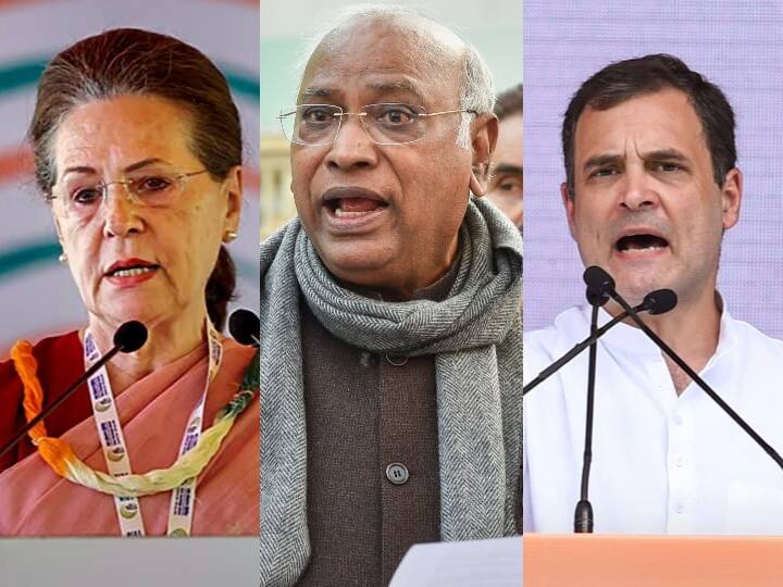 Rahul Gandhi and Sonia Gandhi who is the First Choice for Congress New President Mallikarjun Kharge Shashi Tharoor or KN Tripathi Congress President Election: 2024 की रेस...मल्लिकार्जुन खड़गे के भरोसे कांग्रेस, हर वो सिग्नल जो क्लियर कर रहा सबकुछ