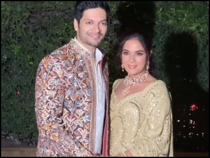 richa chadha ali fazal pre wedding functions couple looking so adorable in latest video Richa-Ali Wedding: प्री वेडिंग फंक्शन में हाथ थामे नजर आए ऋचा चड्ढा और अली फजल, देखें लेटेस्ट वीडियो